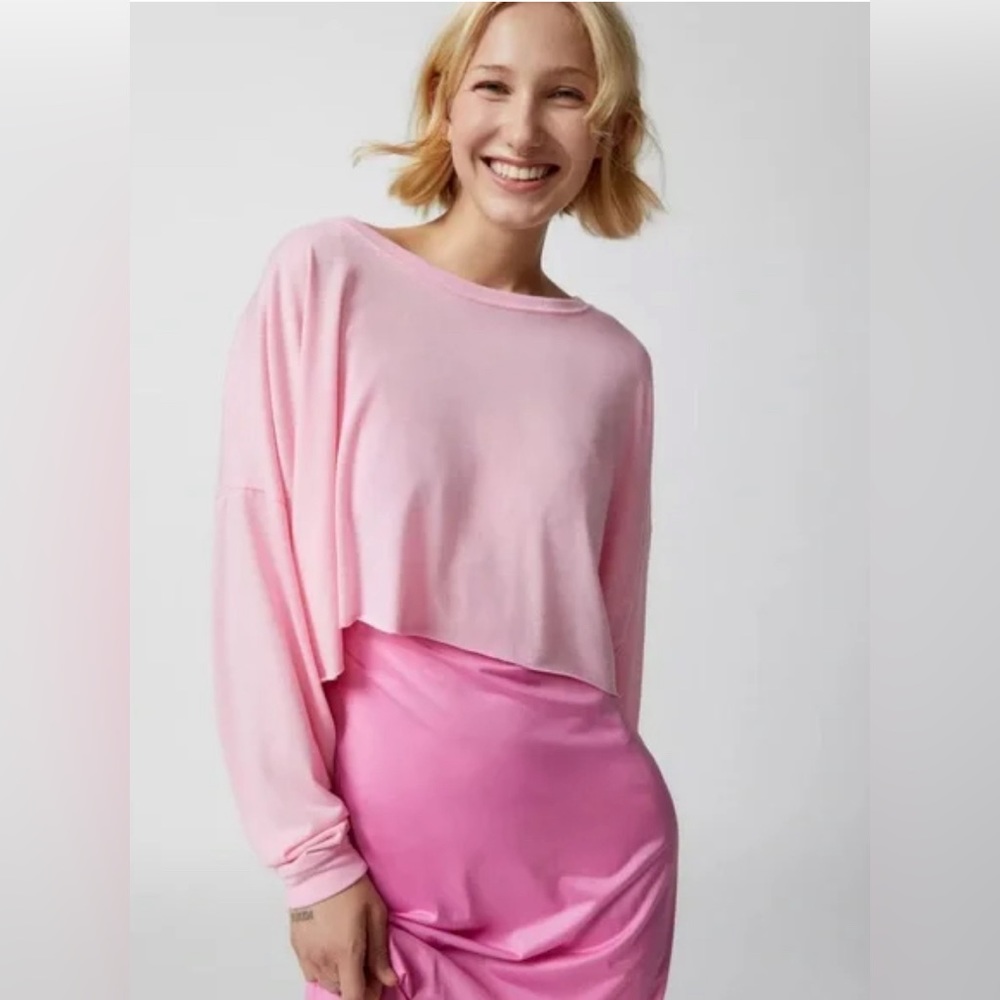 Urban Outfitters | Out From Under | Addison Cropped Tee NWOT | Pink